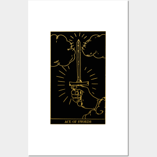 Ace Of Swords - Tarot Card Print - Minor Arcana Posters and Art